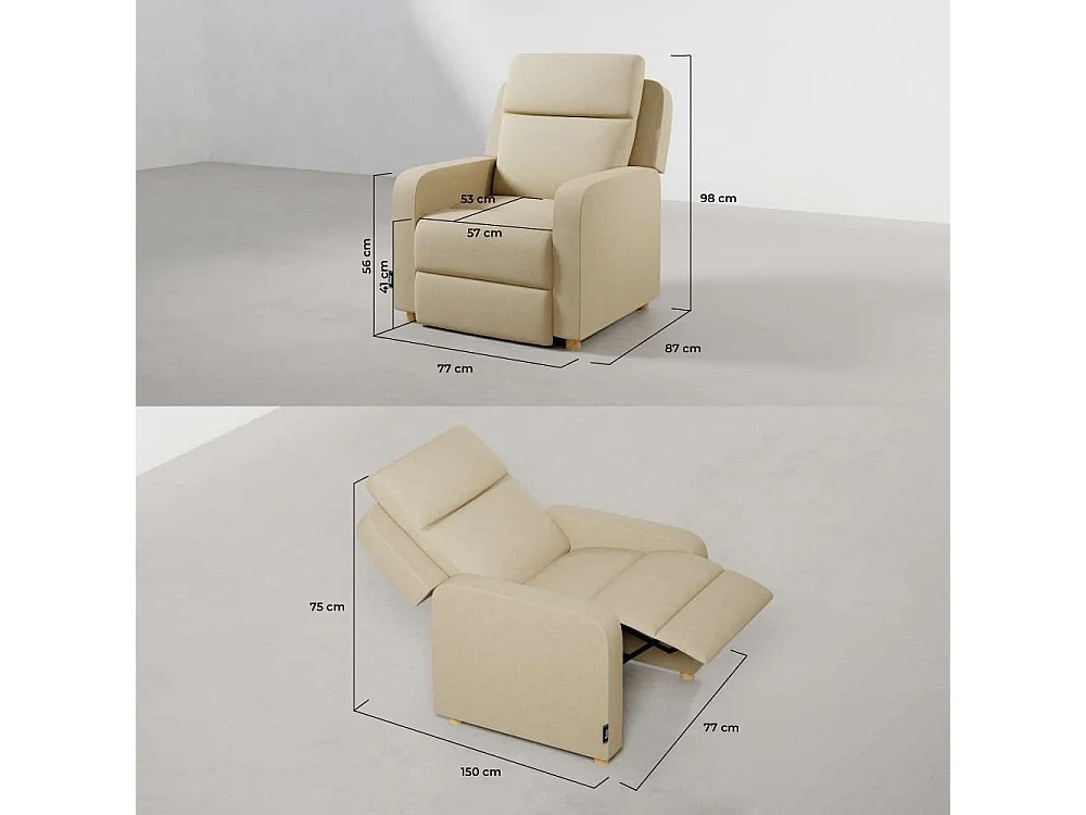 Sillón Relax  One Fabric Beige - Nalui