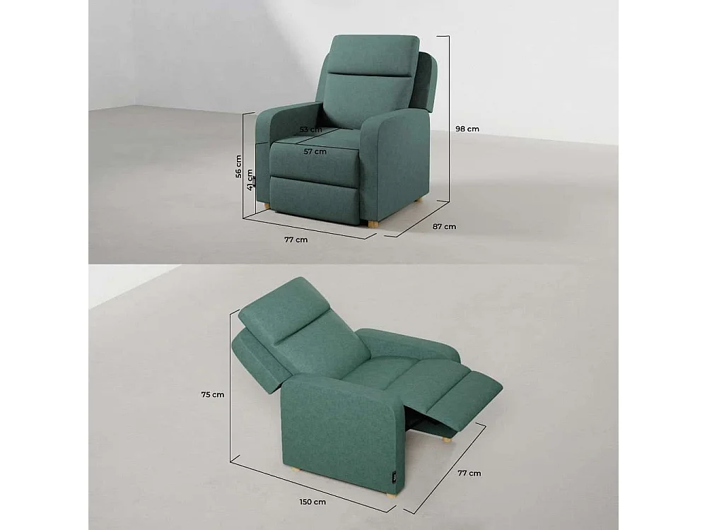 Sillón Relax  One Fabric Verde - Nalui