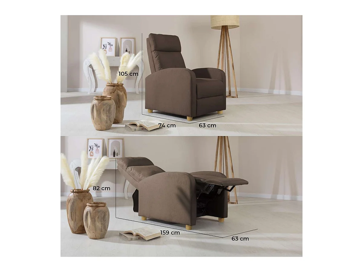 Sillón Relax  Verona Marron - Nalui