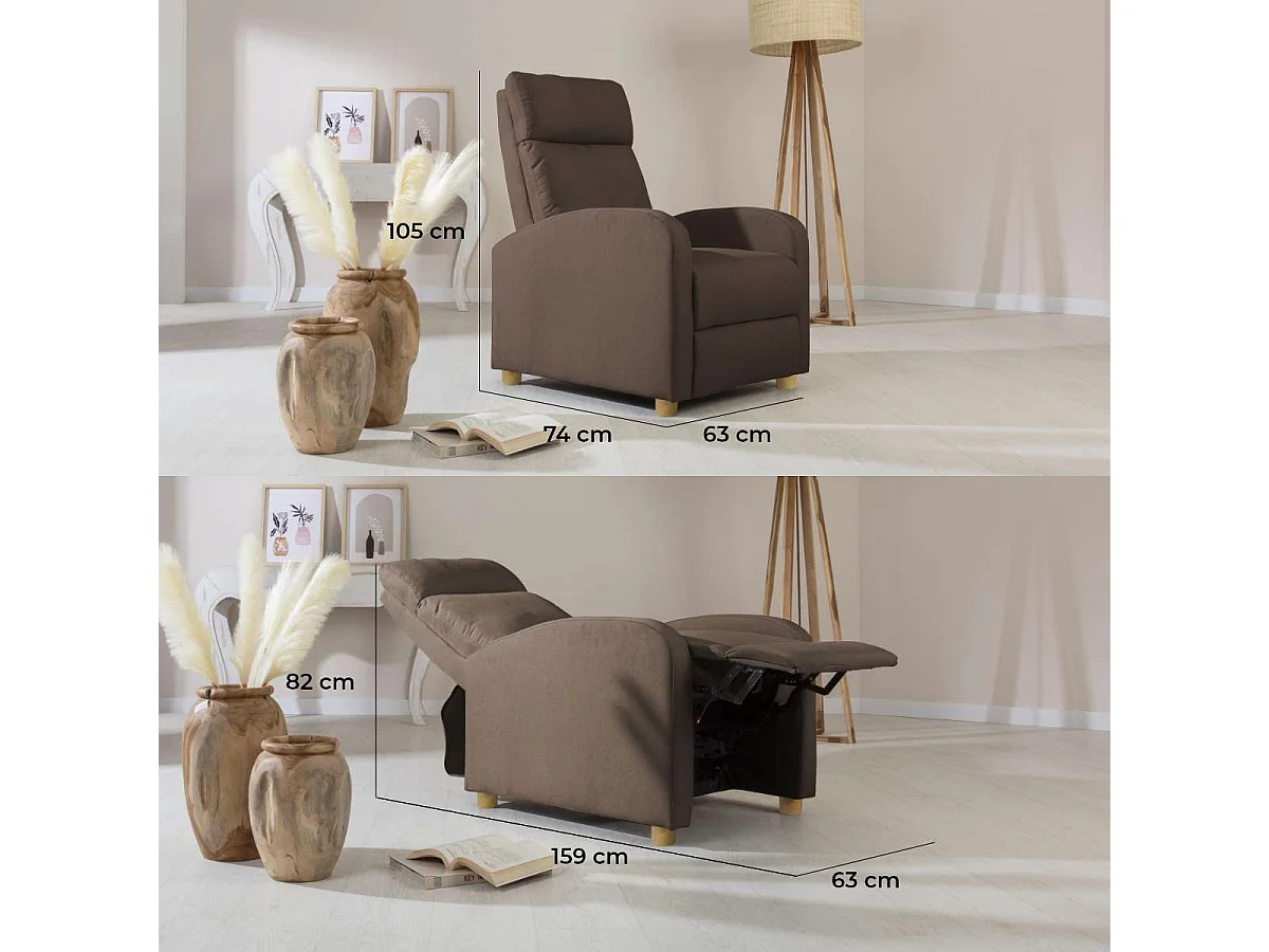 Sillón Relax  Verona Marron - Nalui