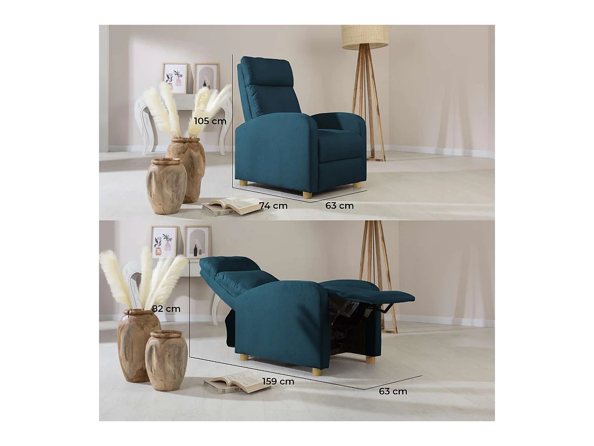 Sillón Relax  Verona azul - Nalui