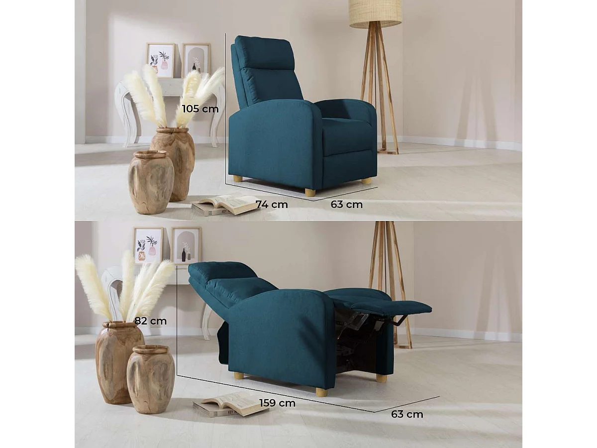 Sillón Relax  Verona azul - Nalui