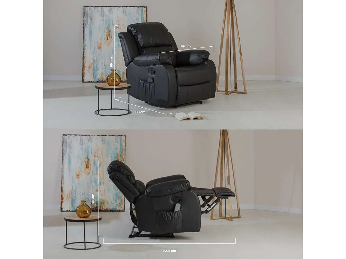 Sillón Relax  Trevi Negro - Nalui