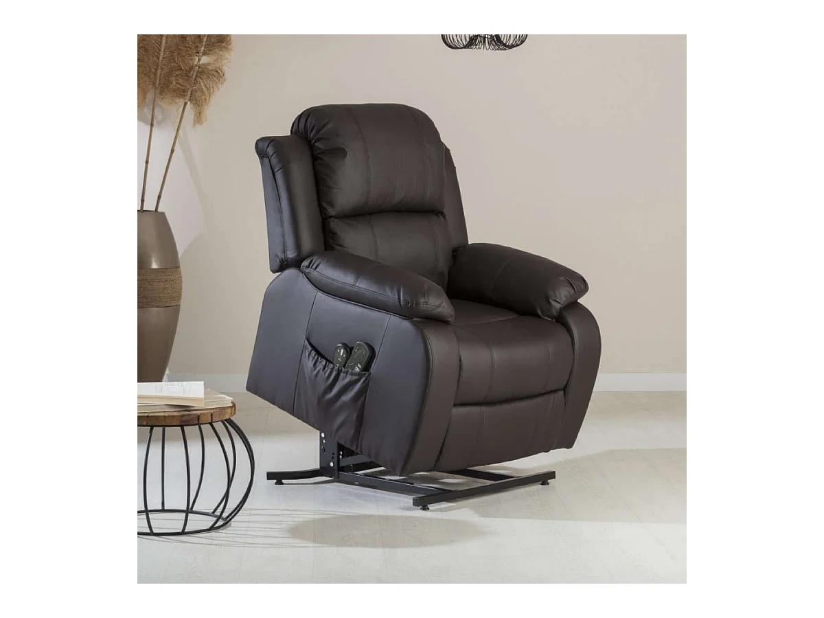 Sillón Relax Levantapersonas  Trevi Marrón Chocolate - Nalui