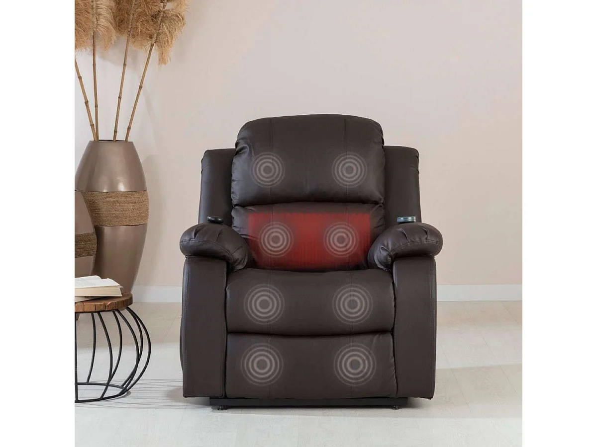 Sillón Relax Levantapersonas  Trevi Marrón Chocolate - Nalui