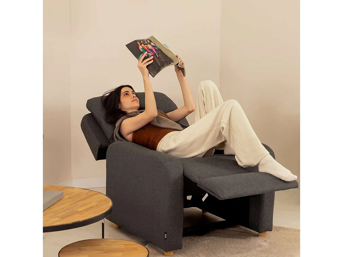 Sillón Relax  One Fabric Gris Antracita - Nalui