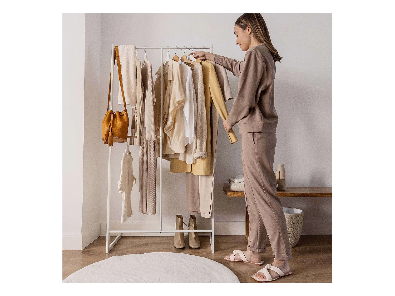 Perchero Burro  Hangy One 15 Blanco - Newlux