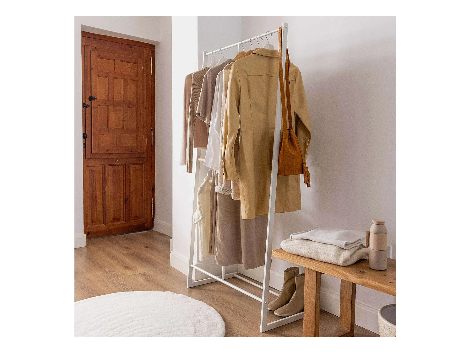 Perchero Burro  Hangy One 15 Blanco - Newlux