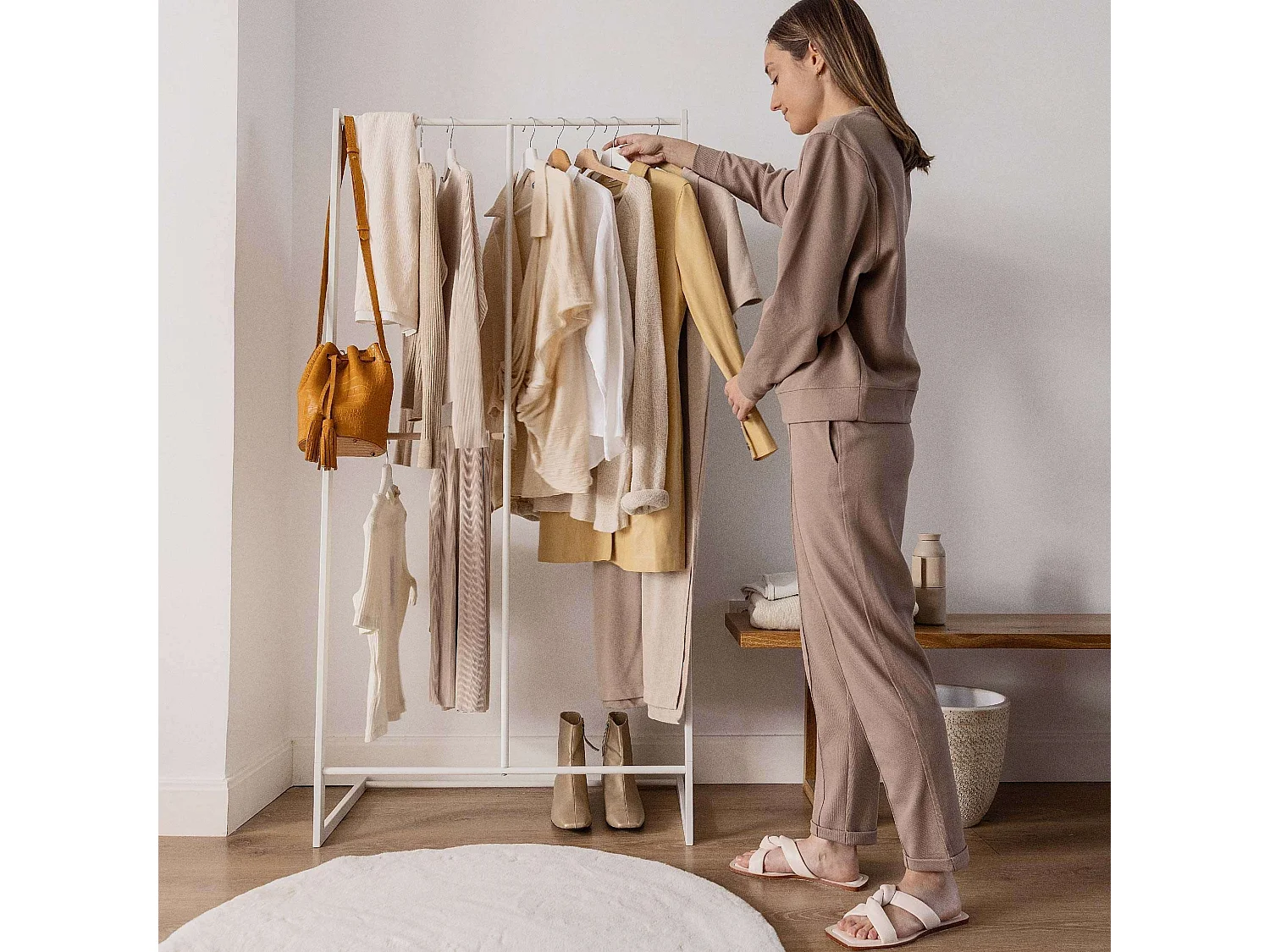 Perchero Burro  Hangy One 15 Blanco - Newlux