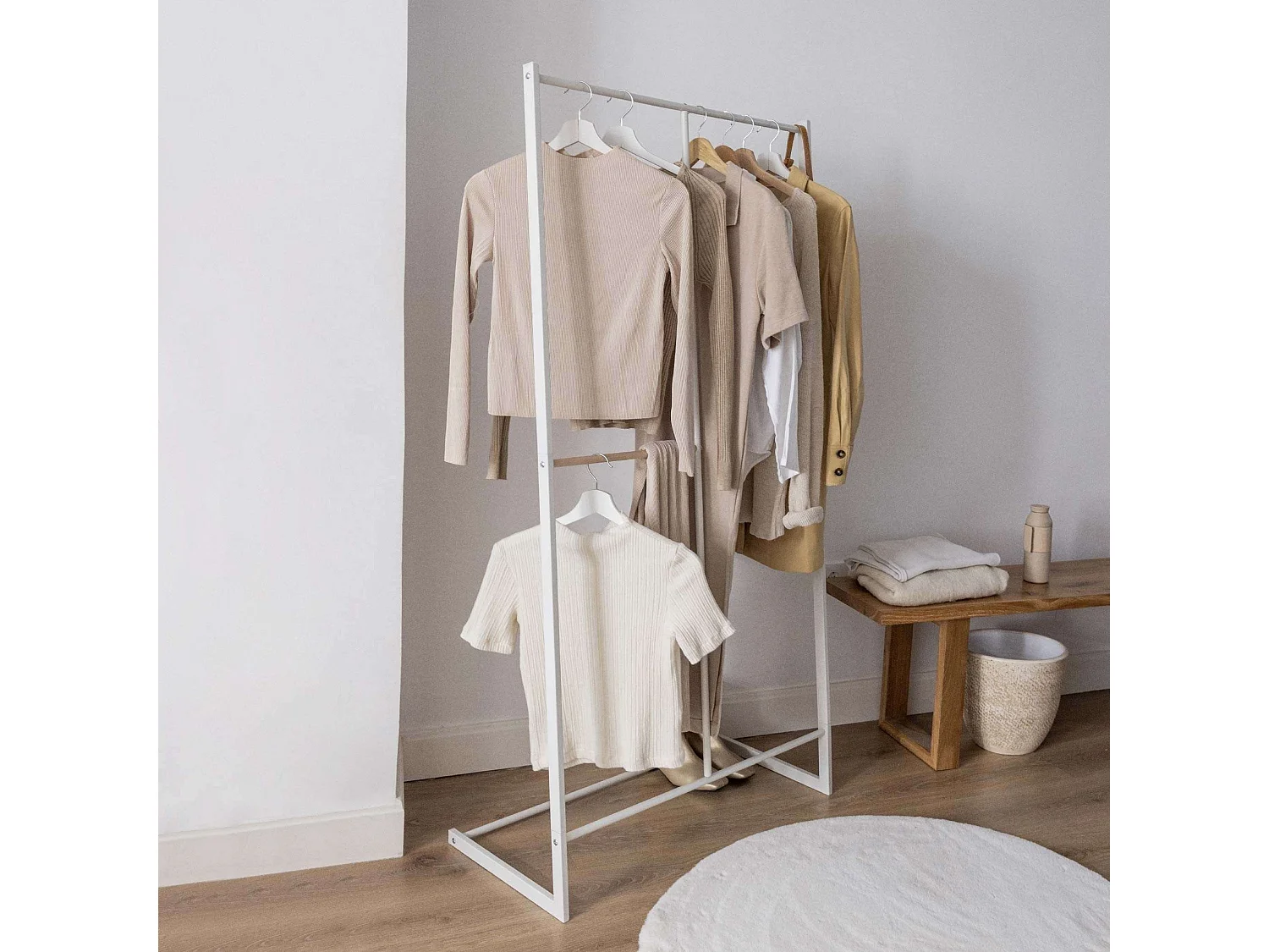 Perchero Burro  Hangy One 15 Blanco - Newlux