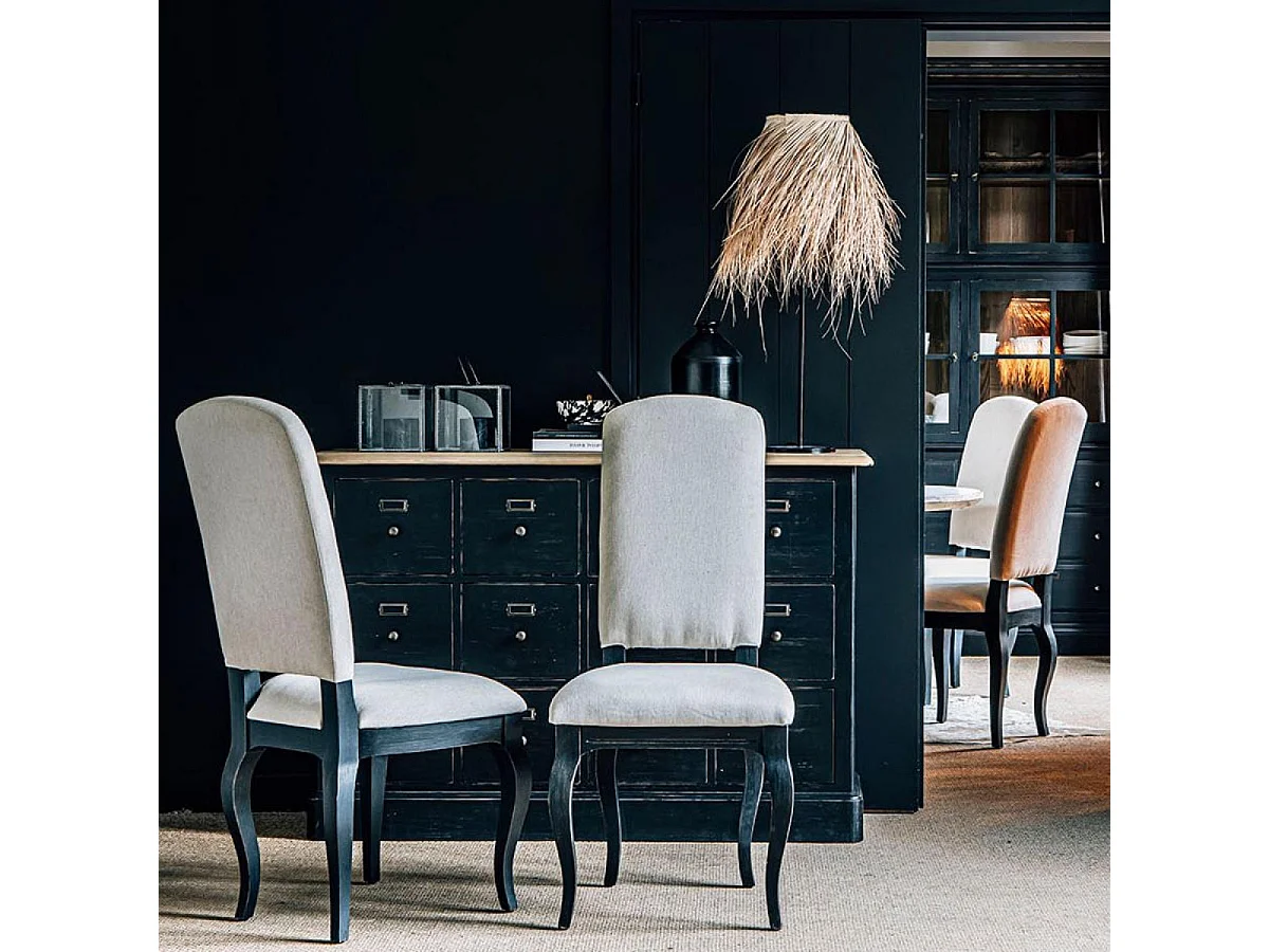 Chaise en Bois Noir de Qualité par Interior's