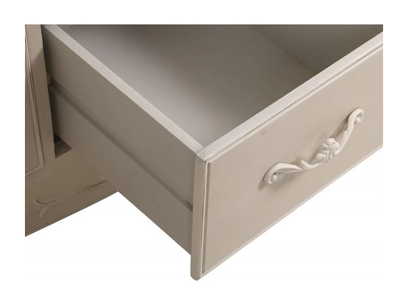 Buffet bas 2 portes MDF Blanc - Lubéron Interior's