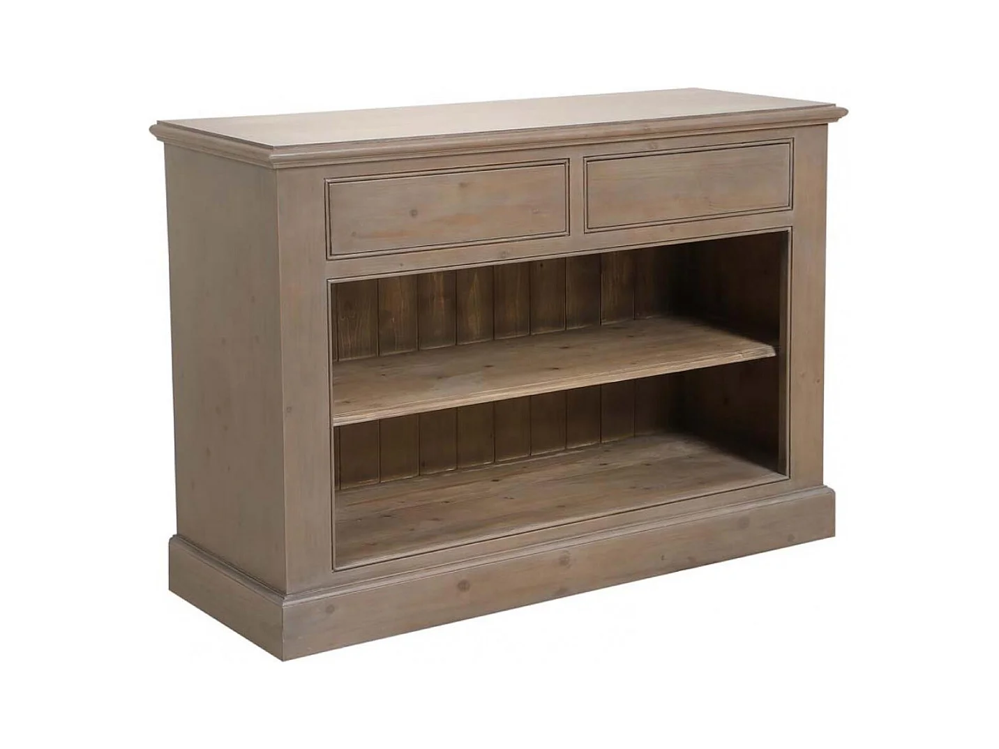 Buffet bas 2 tiroirs ouvert Bois Marron - Natural Interior's