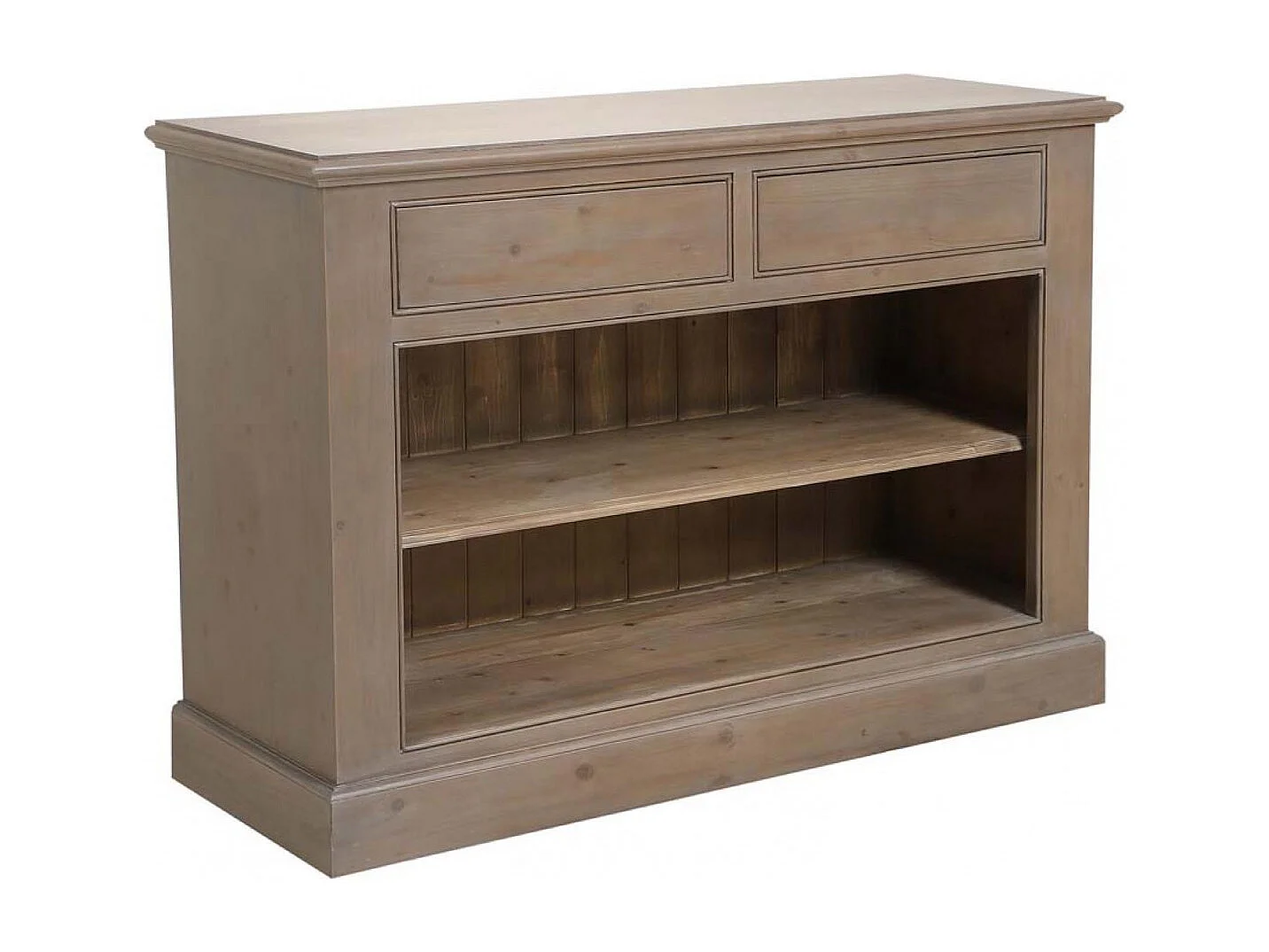 Buffet bas 2 tiroirs ouvert Bois Marron - Natural Interior's