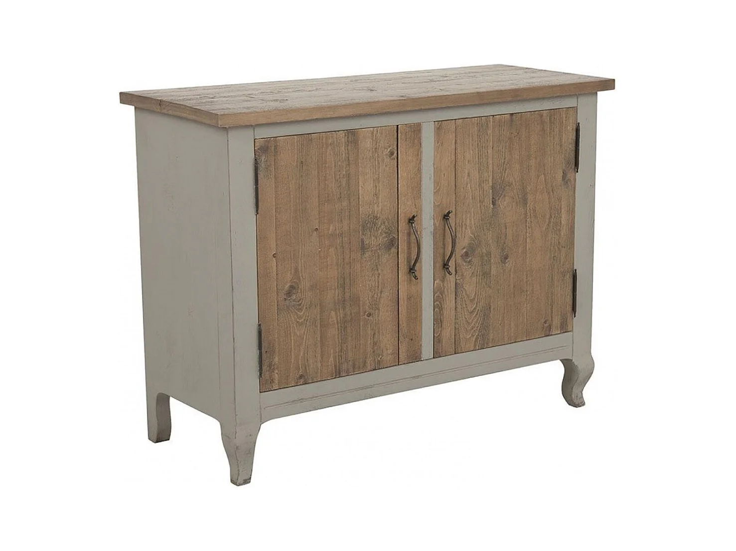 Buffet bas 2 portes Bois Gris - Provence Interior's