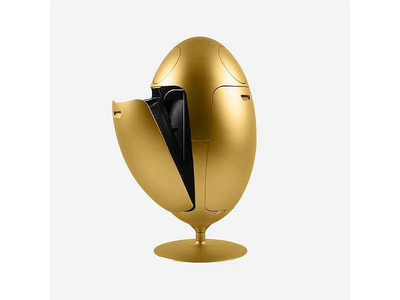 OVETTO METAL OR  - Poubelle design pour le tri sélectif