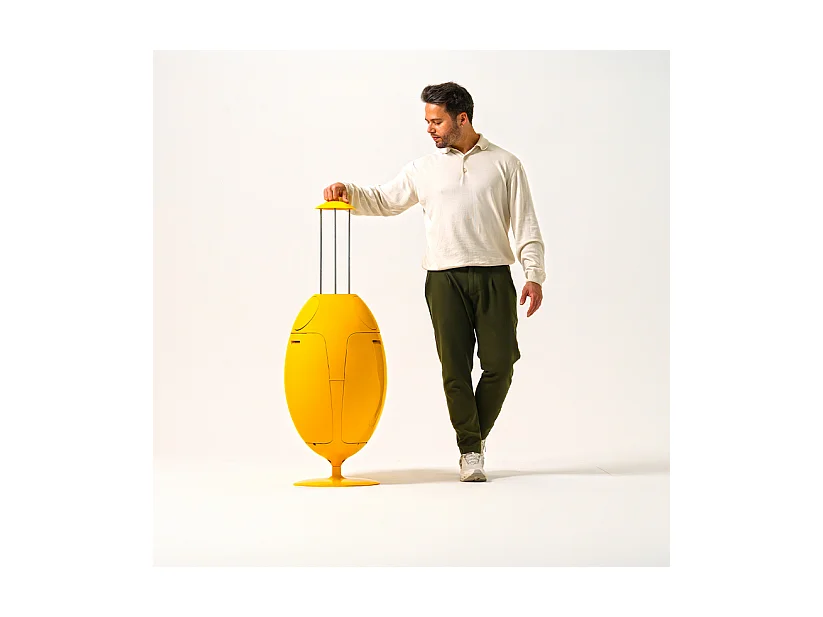 OVETTO GALA JAUNE BRILLANT  - Poubelle design pour le tri sélectif