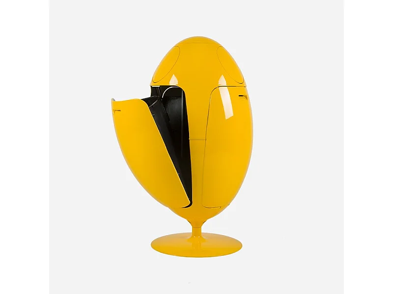 OVETTO GALA JAUNE BRILLANT  - Poubelle design pour le tri sélectif
