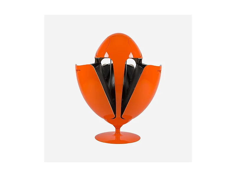 OVETTO GALA ORANGE BRILLANT  - Poubelle design pour le tri sélectif