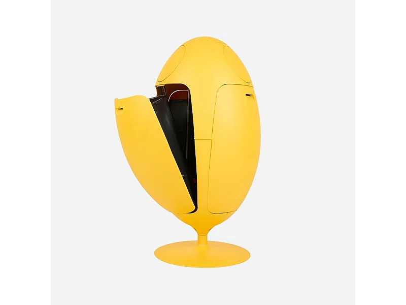 OVETTO GALA JAUNE MAT  - Poubelle design pour le tri sélectif