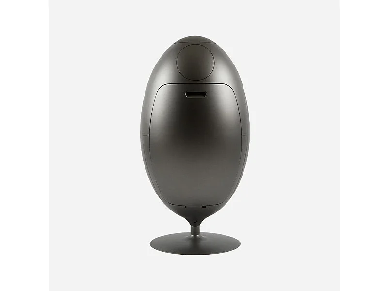 OVETTO METAL NIKEL  - Poubelle design pour le tri sélectif