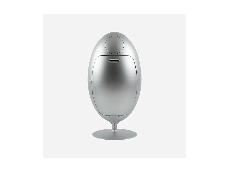 OVETTO METAL ALUMINIUM  - Poubelle design pour le tri sélectif