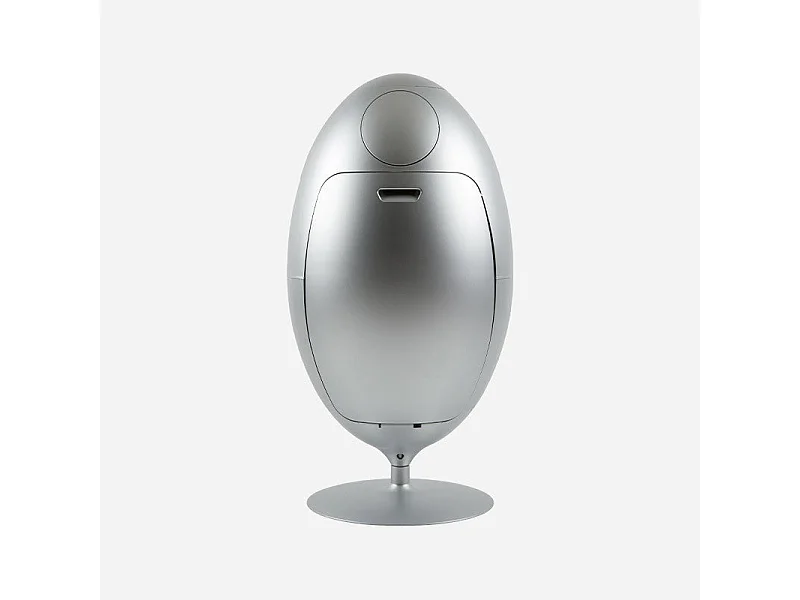 OVETTO METAL ALUMINIUM  - Poubelle design pour le tri sélectif