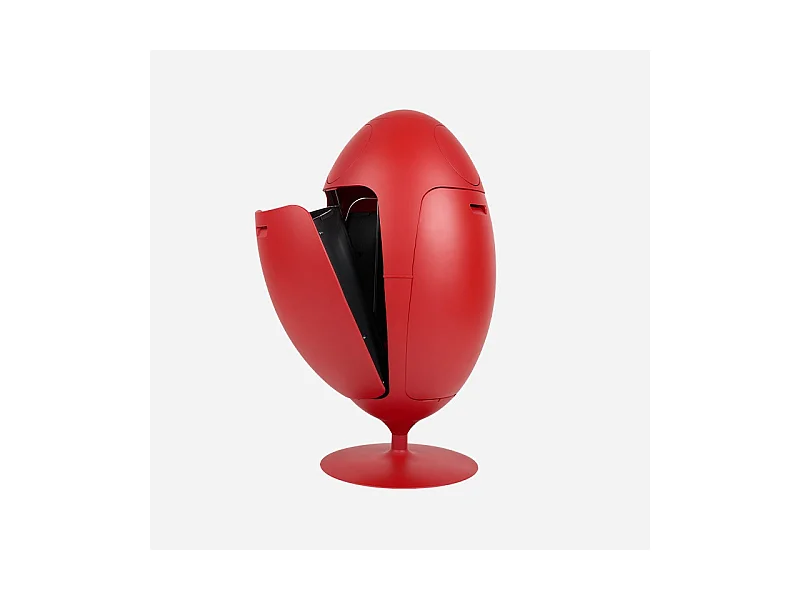OVETTO GALA ROUGE MAT  - Poubelle design pour le tri sélectif