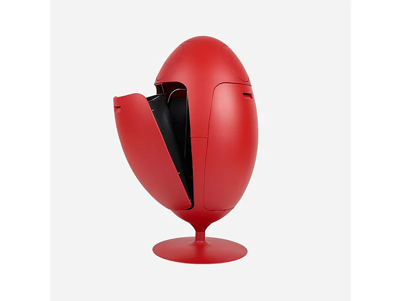 OVETTO GALA ROUGE MAT  - Poubelle design pour le tri sélectif