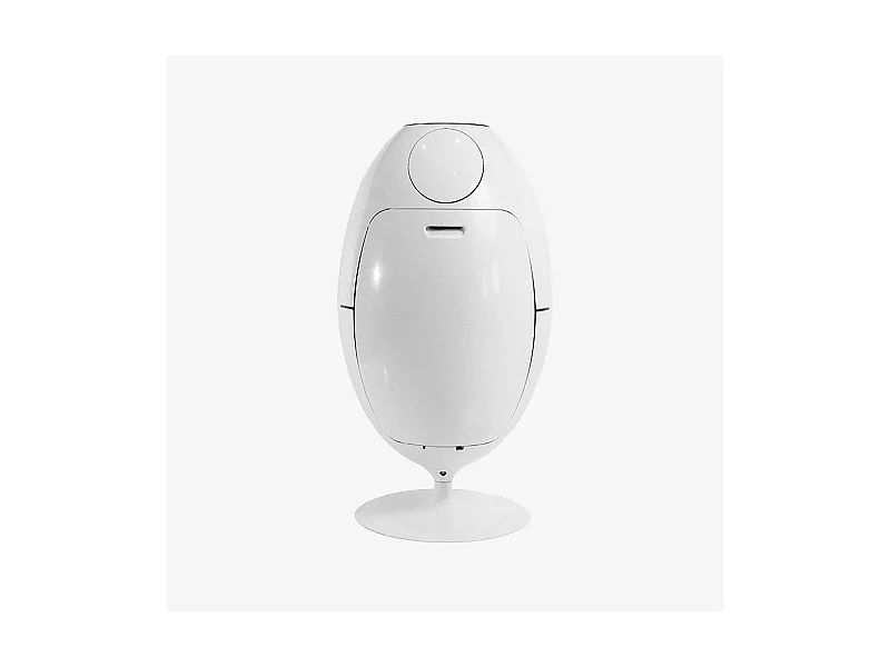 OVETTO LACOQUE BLANC - Poubelle design pour le tri sélectif