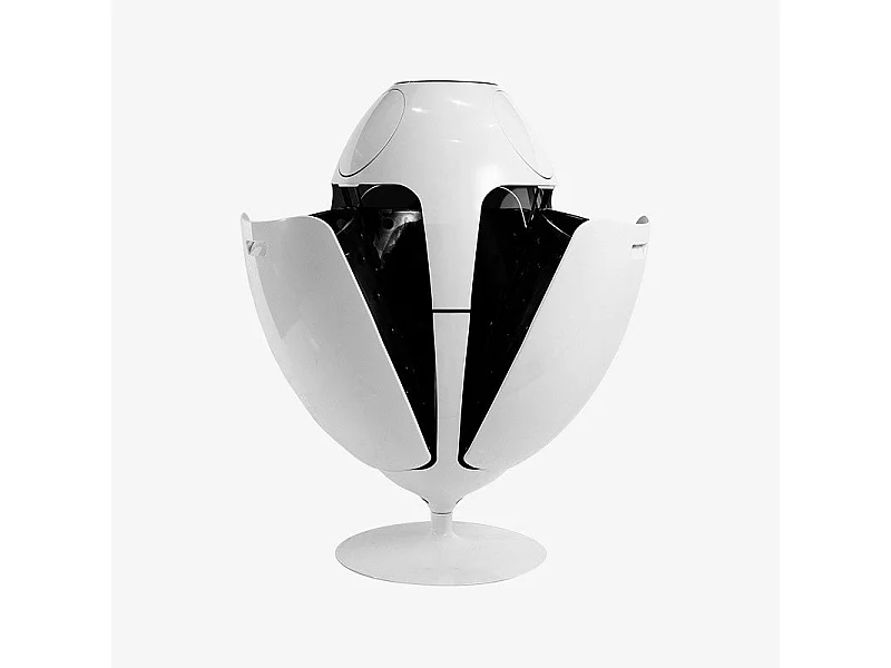 OVETTO LACOQUE BLANC - Poubelle design pour le tri sélectif