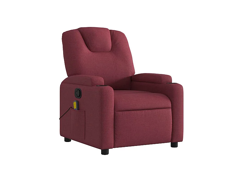 Fauteuil de relaxation TV tissu bordeaux 74 x 88 x 97 cm DEC027095