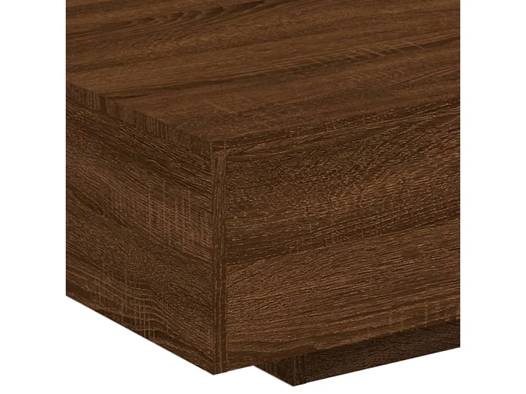 Table basse de salon bois marron 85 x 55 x 31 cm DEC037636