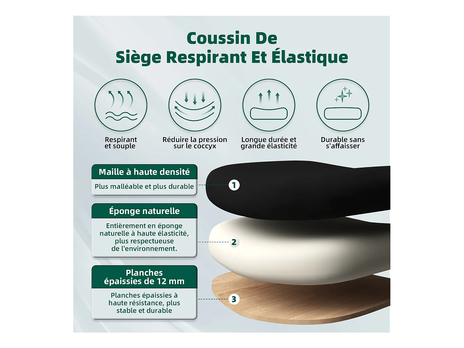 Hiazurm chaise de bureau ergonomique avec appuie-tête et accoudoirs réglables en hauteur – fauteuil de bureau confortable pour le travail à domicile