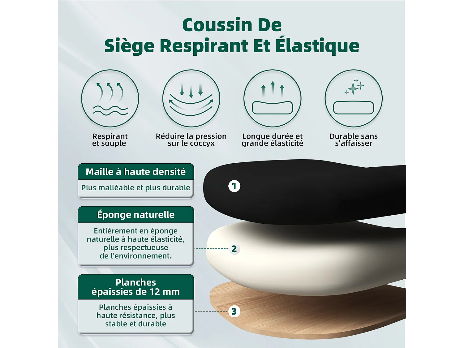 Hiazurm chaise de bureau ergonomique avec appuie-tête et accoudoirs réglables en hauteur – fauteuil de bureau confortable pour le travail à domicile