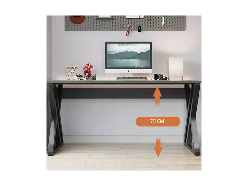 Biurko komputerowe gamingowe czarne nowoczesne dla gracza stół loft 120 cm