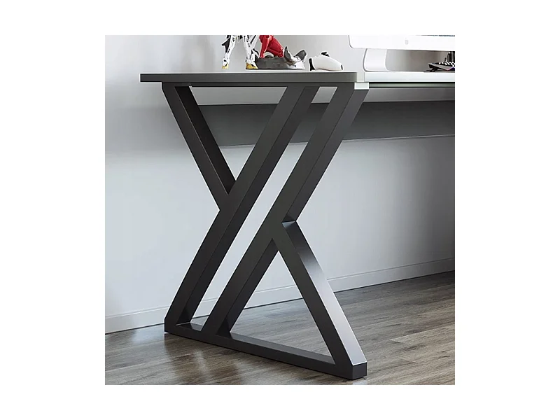 Biurko komputerowe gamingowe czarne nowoczesne dla gracza stół loft 120 cm