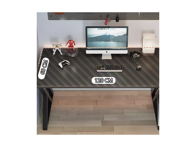 Biurko komputerowe gamingowe czarne nowoczesne dla gracza stół loft 120 cm