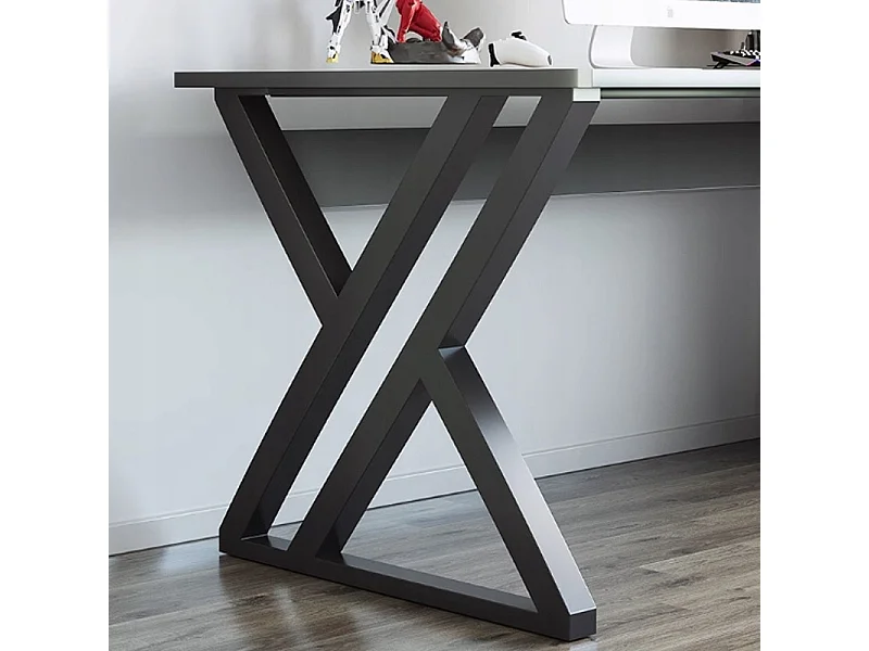 Biurko komputerowe gamingowe czarne nowoczesne dla gracza stół loft 120 cm