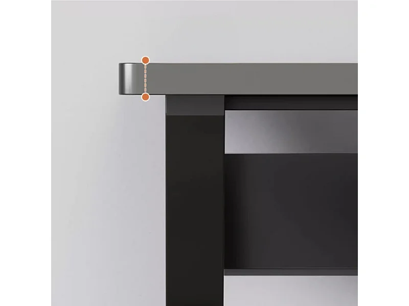 Biurko komputerowe gamingowe czarne nowoczesne dla gracza stół loft 120 cm