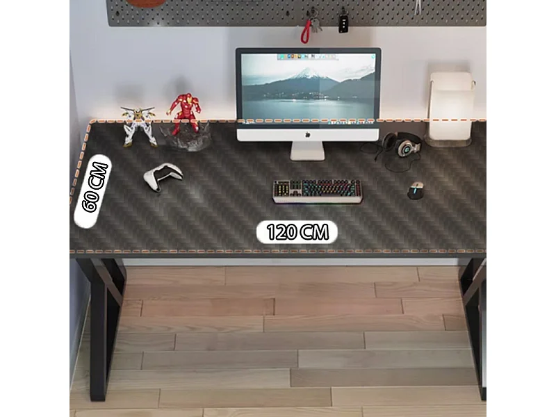 Biurko komputerowe gamingowe czarne nowoczesne dla gracza stół loft 120 cm