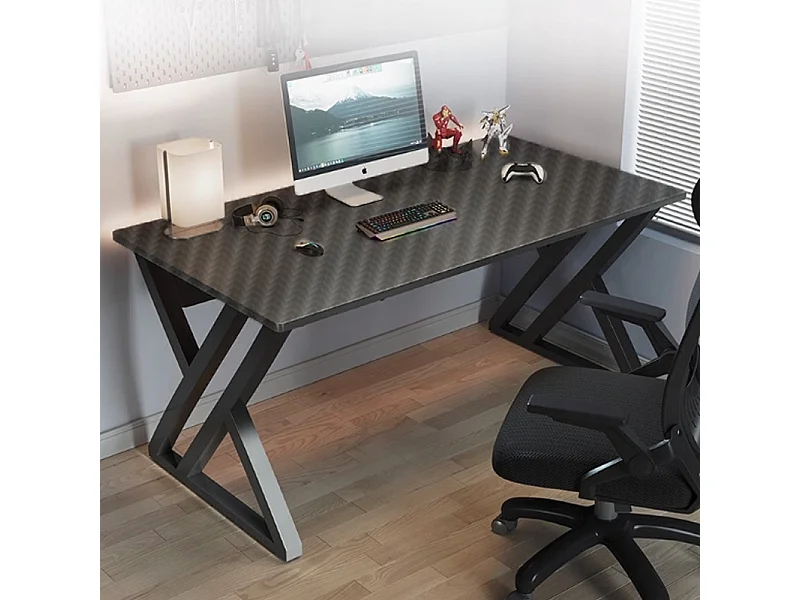 Biurko komputerowe gamingowe czarne nowoczesne dla gracza stół loft 120 cm