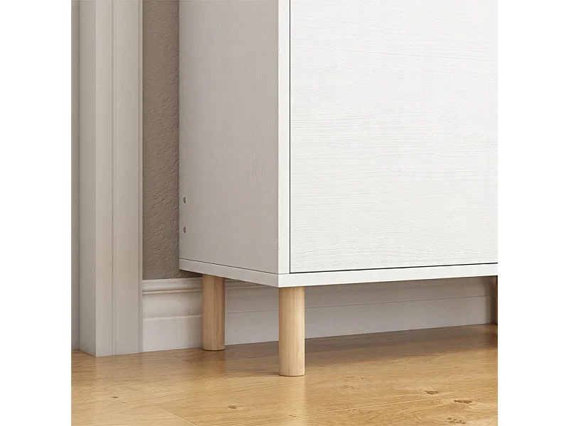 Szafka na buty biała schowek z lustrem loft stojący regał przedpokój 55cm