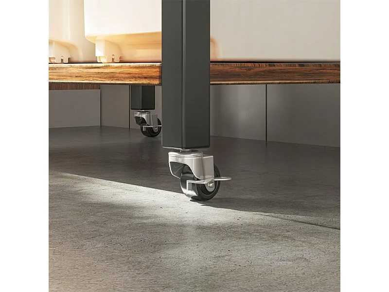 Armoire mobile sur roulettes table de petit déjeuner rustique chariot de cuisine loft