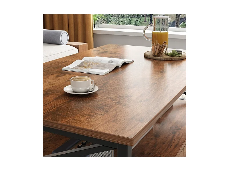 Ława stolik drewniany kawowy loft industrialny szuflady salonu stół 100cm