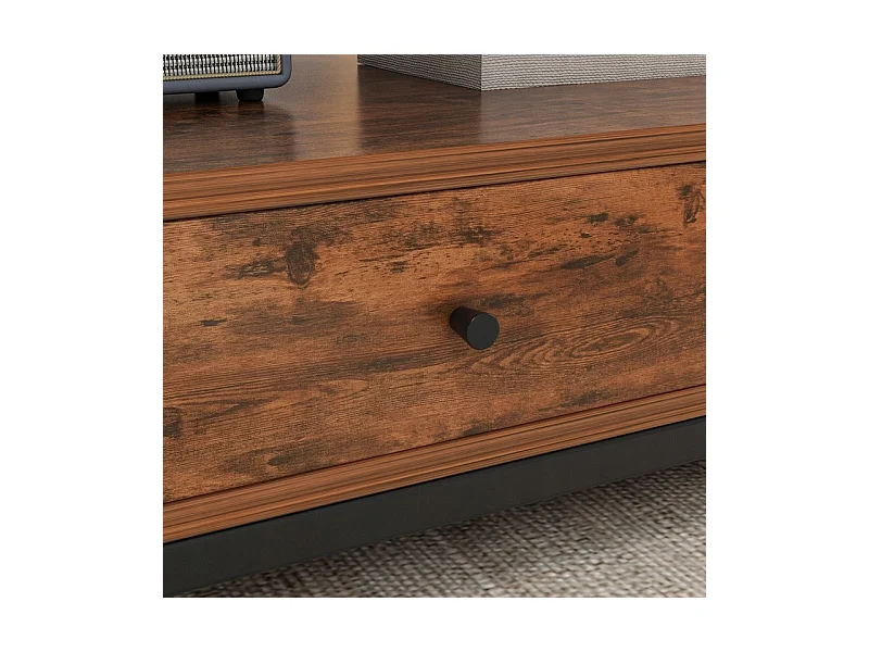 Ława stolik drewniany kawowy loft industrialny szuflady salonu stół 100cm