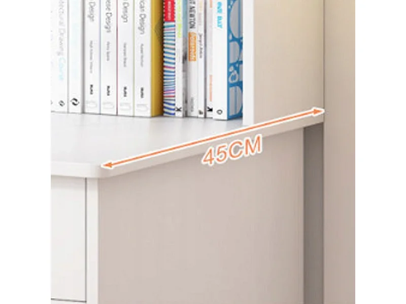 Biurko komputerowe białe loft pod laptop nowoczesne skandynawski 7 półek