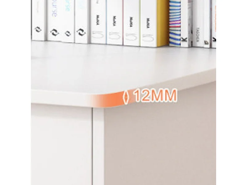 Biurko komputerowe białe loft pod laptop nowoczesne skandynawski 7 półek