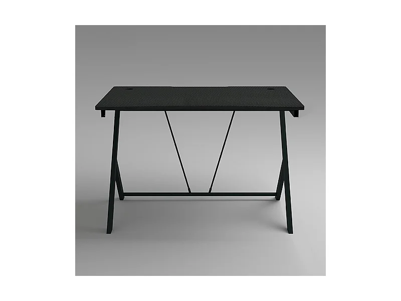 BUREAU TABLE DE JEUX INFORMATIQUE LOFT MODERNE NOIR CARBONE 100 CM