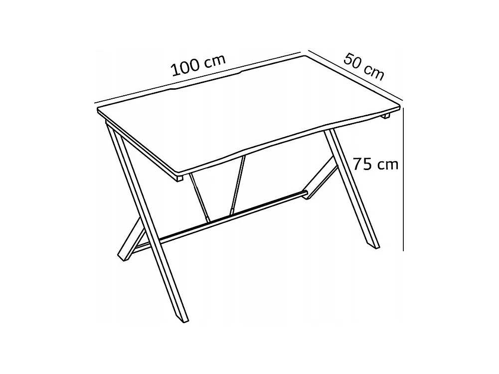 BUREAU TABLE DE JEUX INFORMATIQUE LOFT MODERNE NOIR CARBONE 100 CM